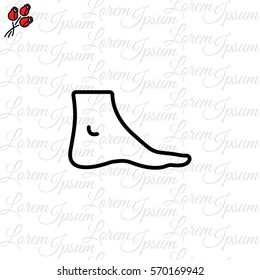 Web line icon. Foot, foot standing 