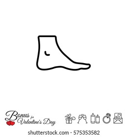 Web line icon. Foot, foot standing 