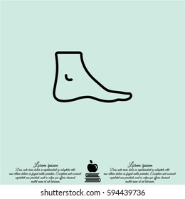 Web line icon. Foot, foot standing 