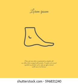Web line icon. Foot, foot standing 