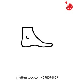Web line icon. Foot, foot standing 