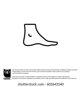 Web line icon. Foot, foot standing 