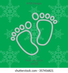 Web line icon. Footprints,prints of children's feet