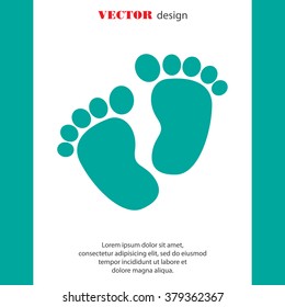 Web line icon. Footprints,prints of children's feet