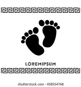 Web line icon. Footprints,prints of children's feet