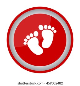 Web line icon. Footprints,prints of children's feet