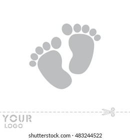 Web line icon. Footprints,prints of children's feet