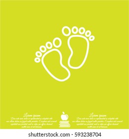 Web line icon. Footprints,prints of children's feet
