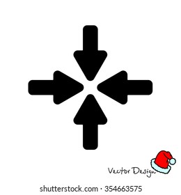 Web line icon. Four arrows