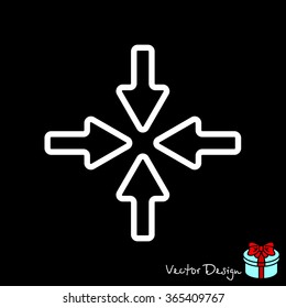 Web line icon. Four arrows