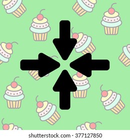 Web line icon. Four arrows