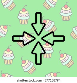 Web line icon. Four arrows