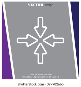 Web line icon. Four arrows