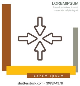 Web line icon. Four arrows