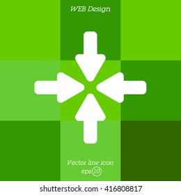 Web line icon. Four arrows