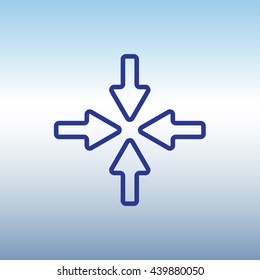 Web line icon. Four arrows