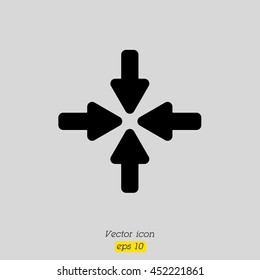 Web line icon. Four arrows