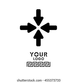 Web line icon. Four arrows