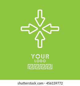 Web line icon. Four arrows