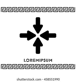 Web line icon. Four arrows