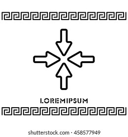 Web line icon. Four arrows