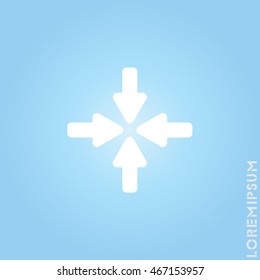 Web line icon. Four arrows
