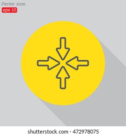 Web line icon. Four arrows