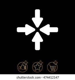 Web line icon. Four arrows