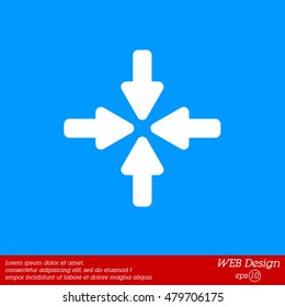 Web line icon. Four arrows