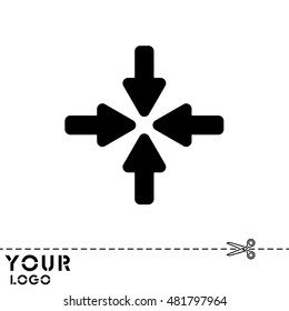 Web line icon. Four arrows