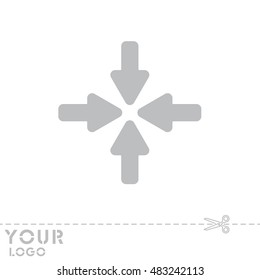 Web line icon. Four arrows