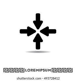 Web line icon. Four arrows