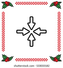 Web line icon. Four arrows