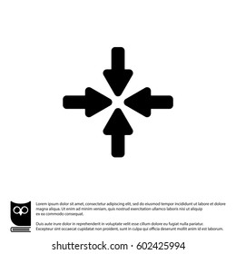 Web line icon. Four arrows