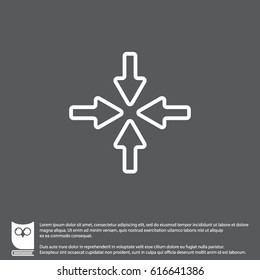 Web line icon. Four arrows