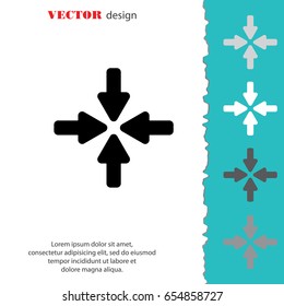 Web line icon. Four arrows