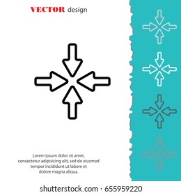 Web line icon. Four arrows