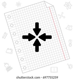 Web line icon. Four arrows