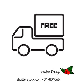 Web line icon. Free delivery