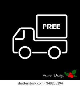 Web line icon. Free delivery