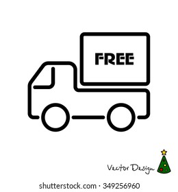 Web line icon. Free delivery