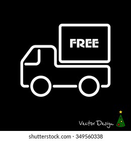 Web line icon. Free delivery