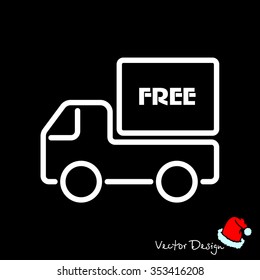 Web line icon. Free delivery