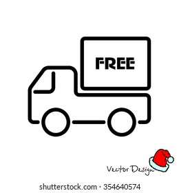 Web line icon. Free delivery