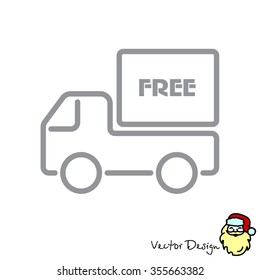 Web line icon. Free delivery