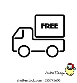 Web line icon. Free delivery