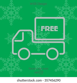 Web line icon. Free delivery
