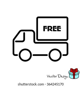 Web line icon. Free delivery