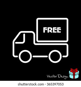 Web line icon. Free delivery