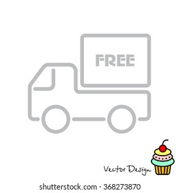 Web line icon. Free delivery